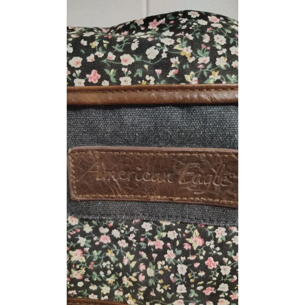 American Eagle Floral Print Satchel Purse‎